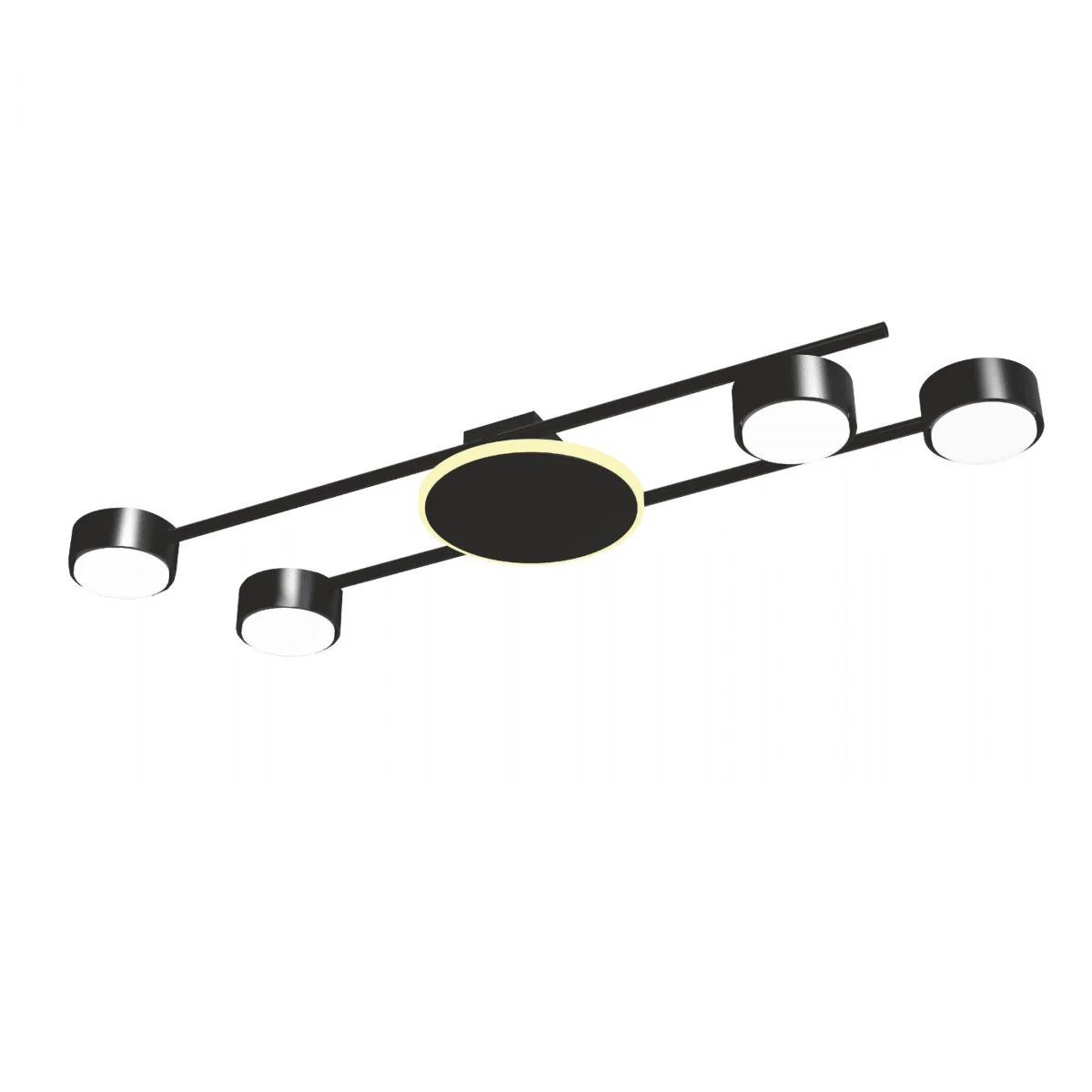 Lampa sufitowa czarna spotGX53 4xGX53x30W wym: 3,6x70,2x18,9 cm Videx