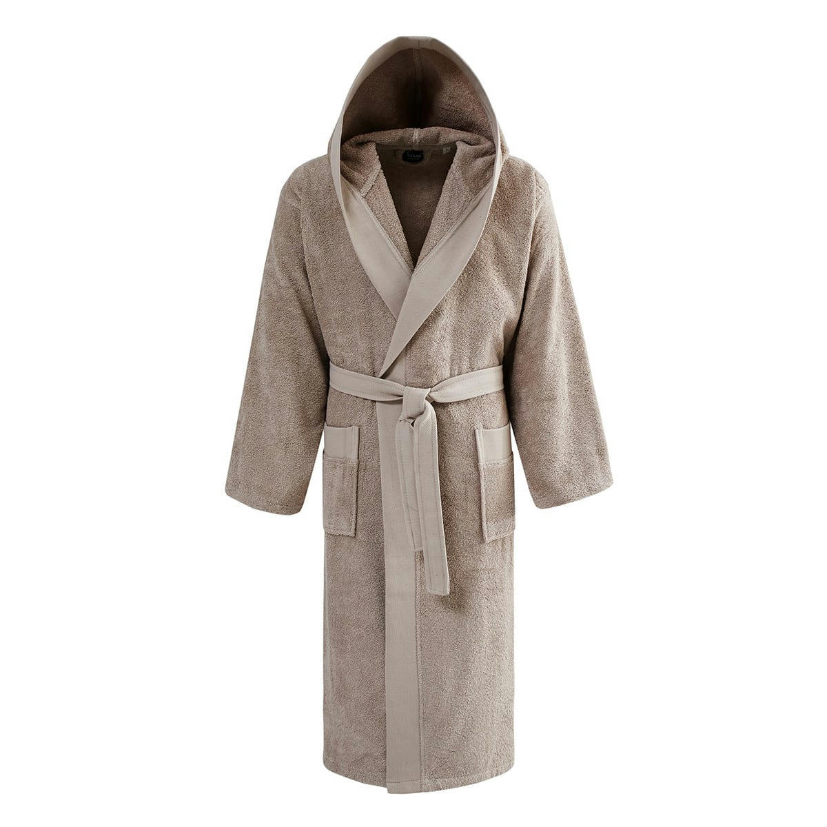 BOXER - Peignoir à capuche uni 420gr/m²  sable M