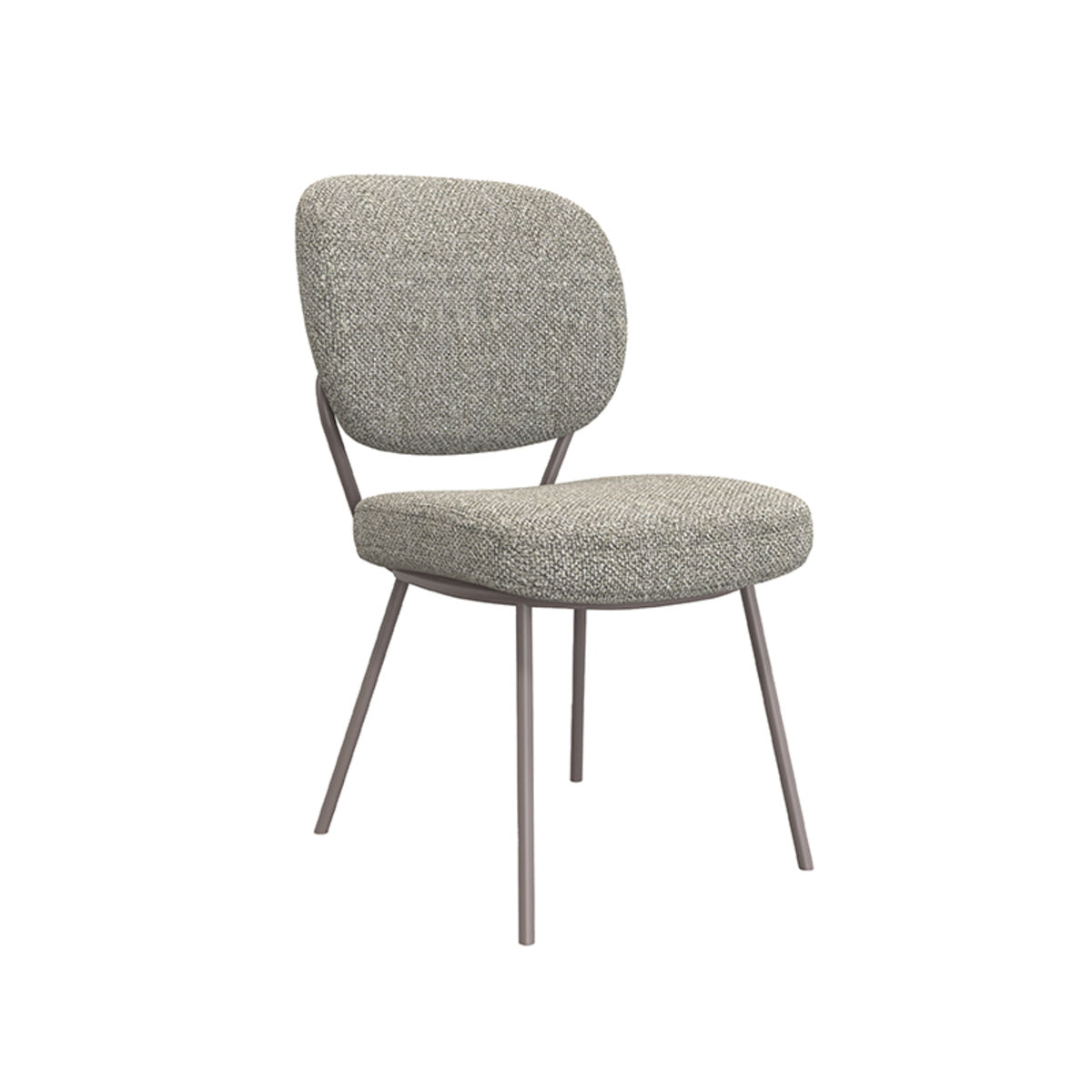 LABEL51 Eetkamerstoel Singapore - Grijs/Brons - Set van 2