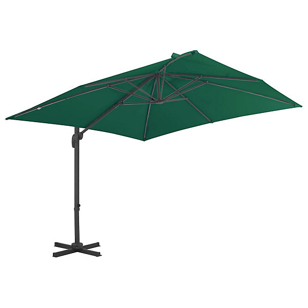 Parasol deporte avec mât en aluminium aluminium vert Helloshop26