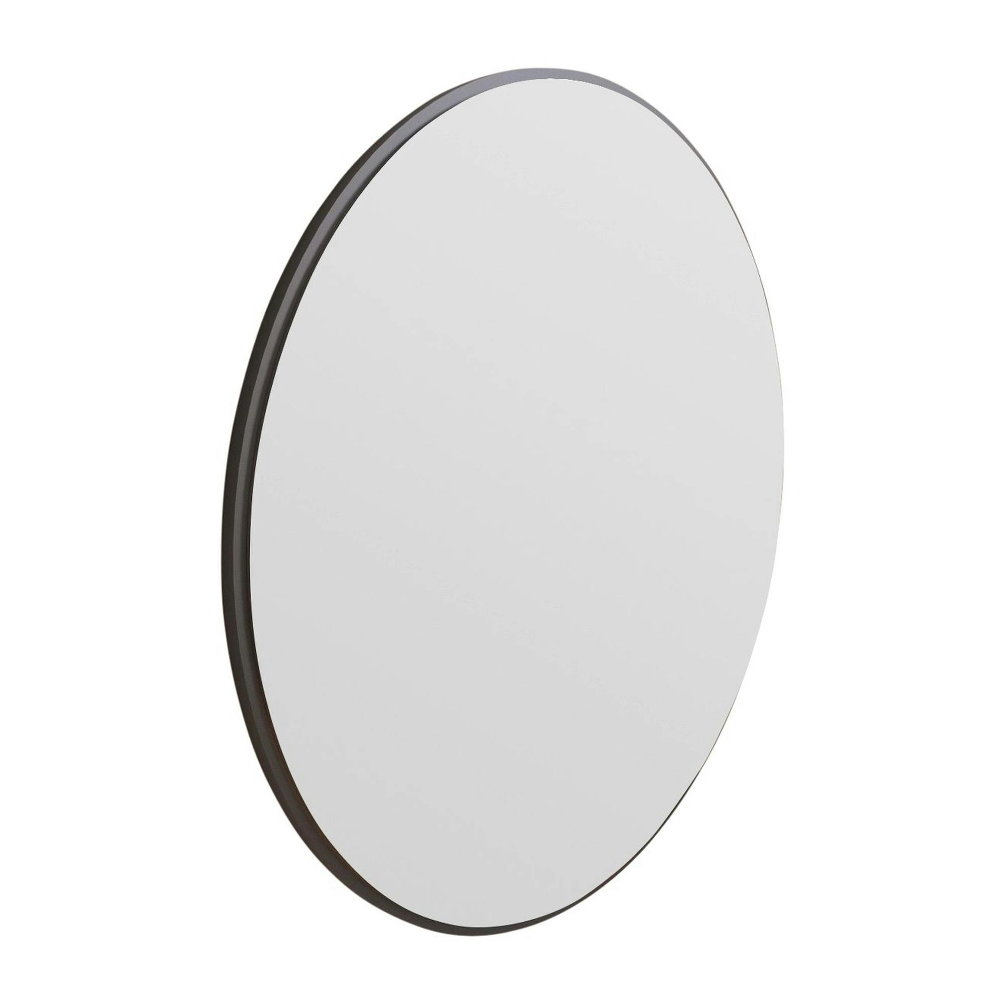 Miroir rond moderne avec fin cadre noirØ60 cm CODY