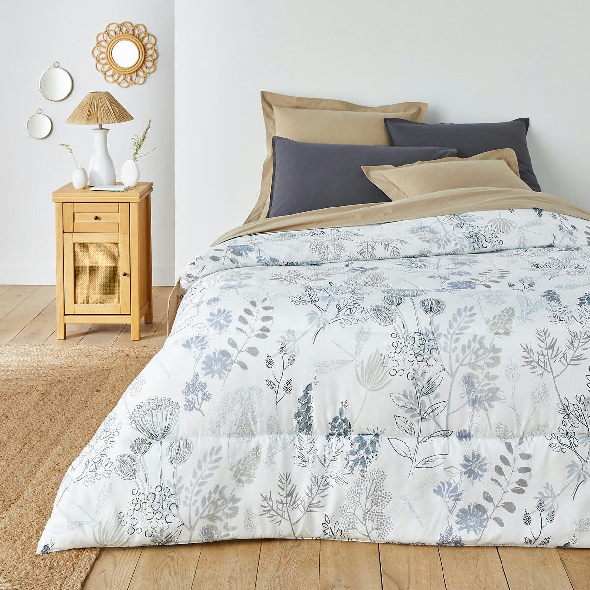 Couette imprimée microfibre, Romarin