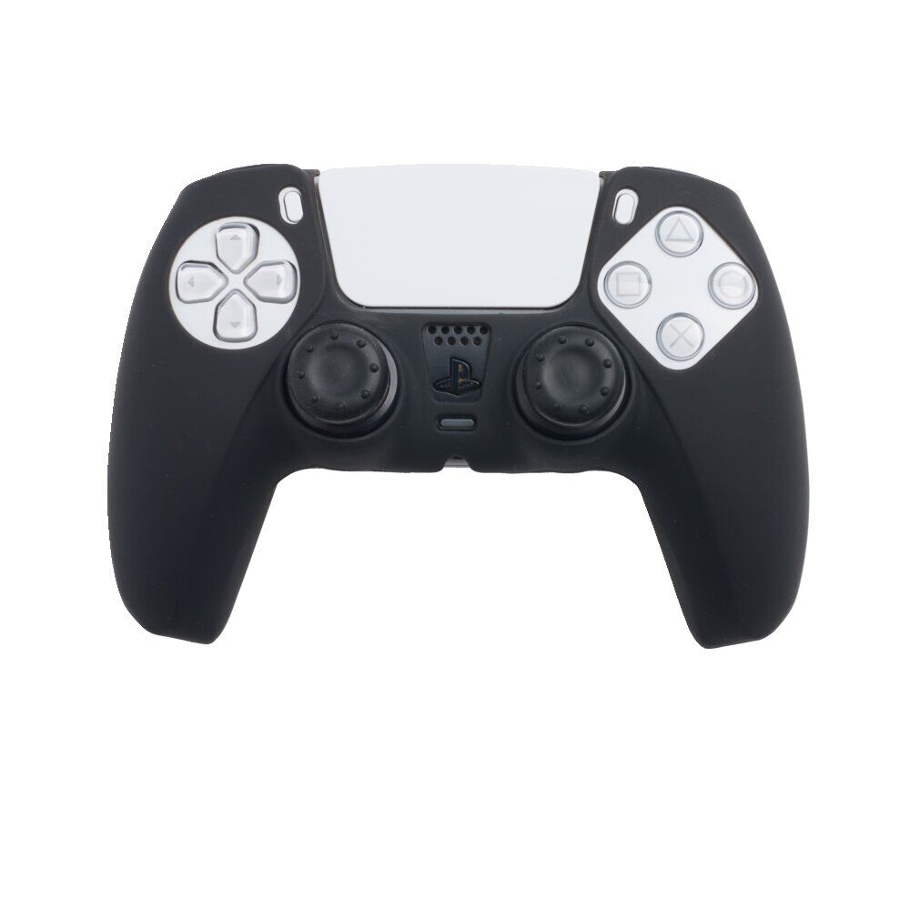 Protection en silicone noir pour manette de console PS5