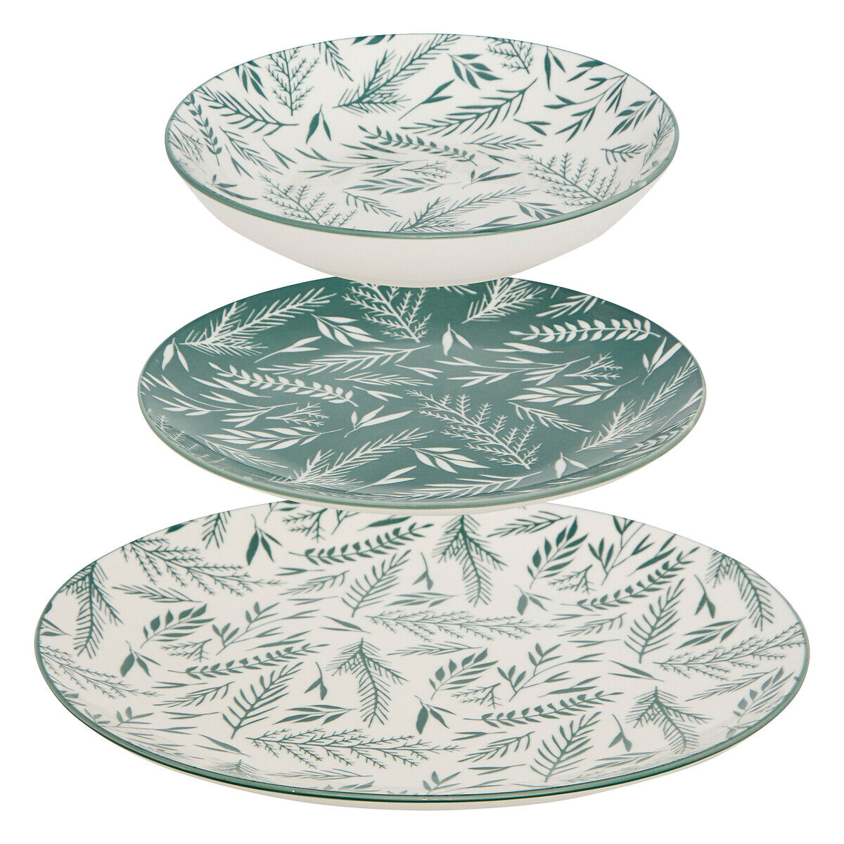 Serviço de mesa 12 peças AGATHE verde