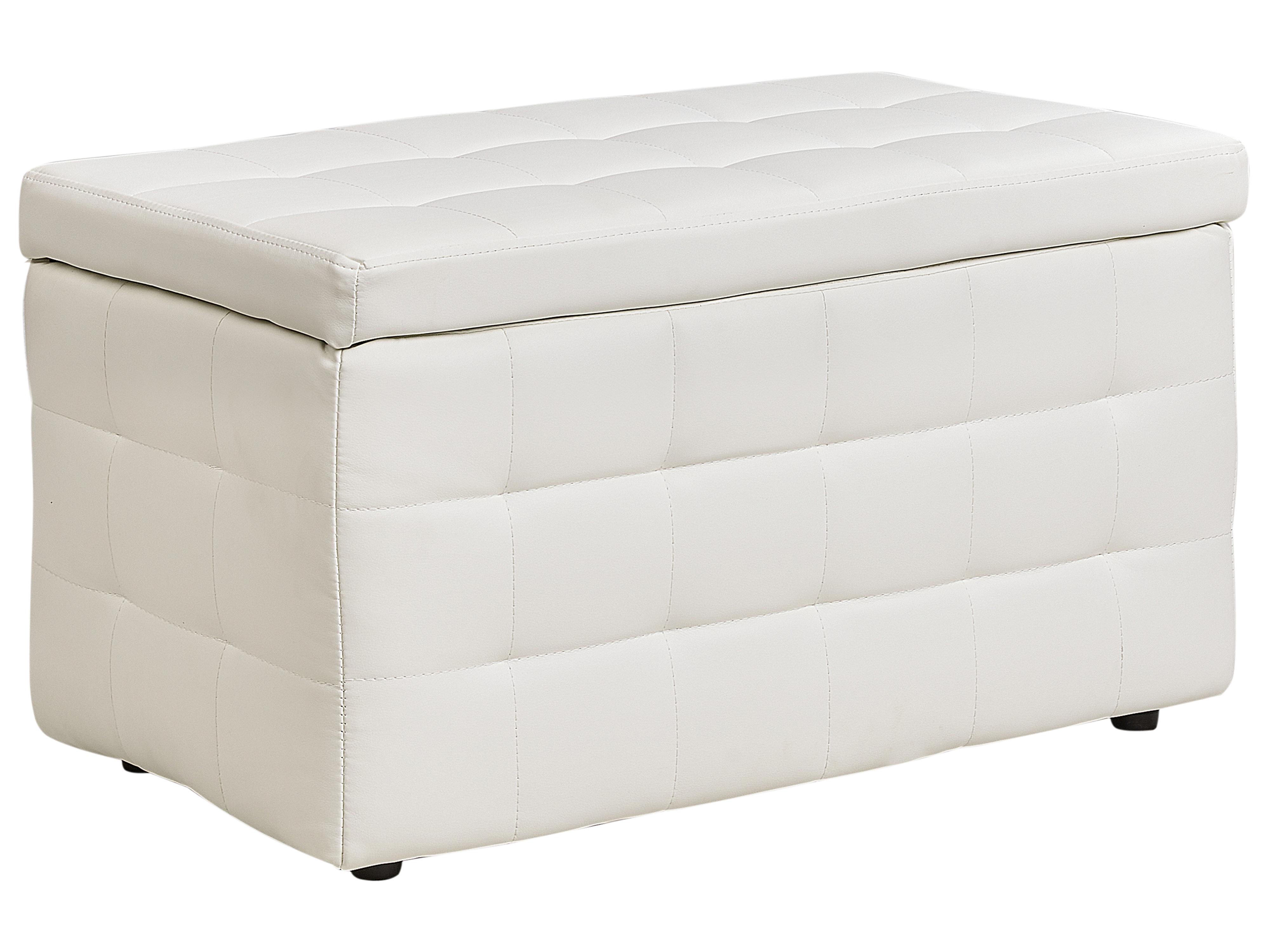 Storage Ottoman MICHIGAN Boucle White