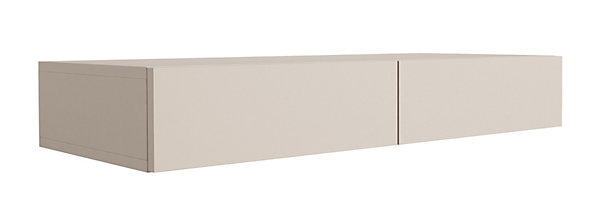 Coiffeuse suspendue avec deux tiroirs, façade lisse - couleur : cachemire, 100 x 40 x 16 cm