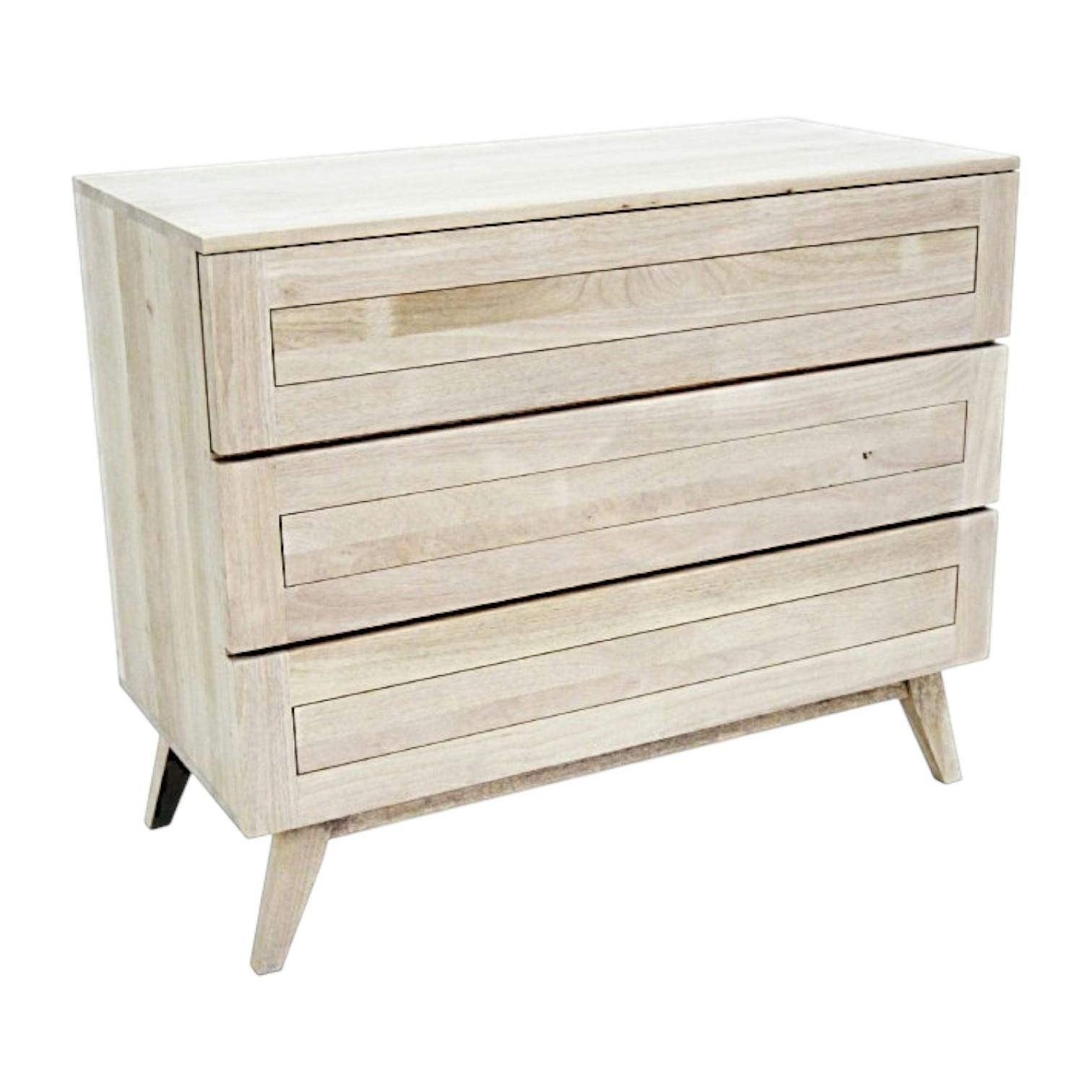 Commode Hévéa 3 tiroirs 100x48x80cm SIXTIES