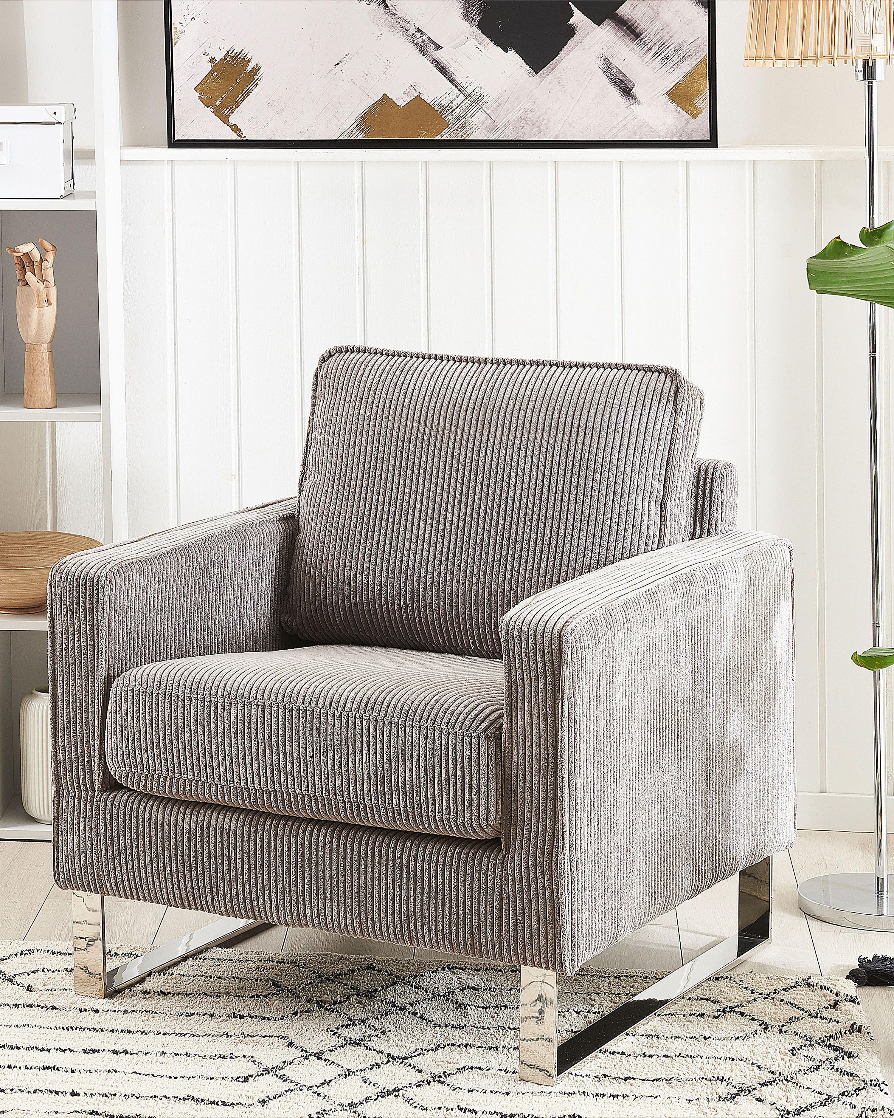Armchair VIND Corduroy Light Grey