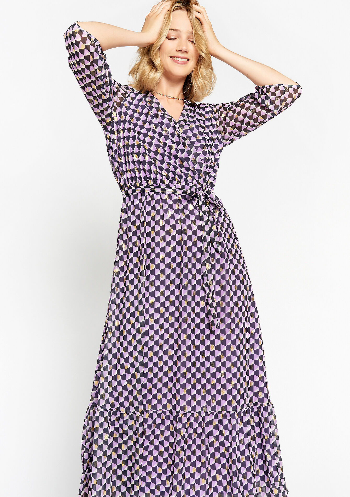 Wikkeljurk met grafische print