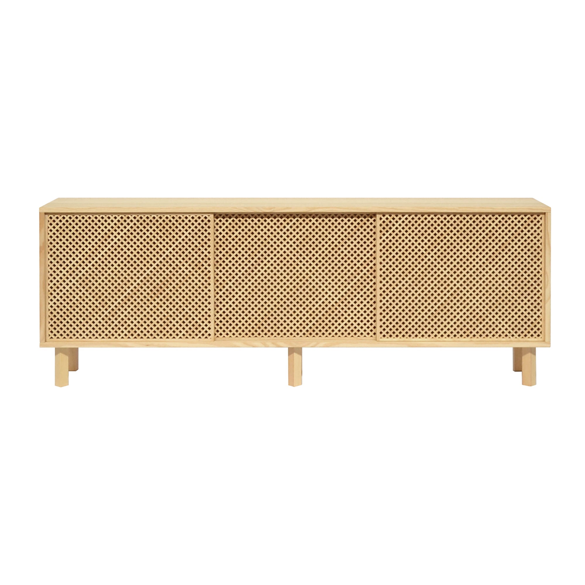 Naan Furniture Dressoir Altea - Natuurlijk ongelakt massief grenen - 180 cm - 3 deuren