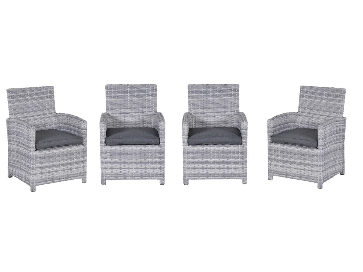 Seagull tuinstoelen set van 4 – cloudy grey