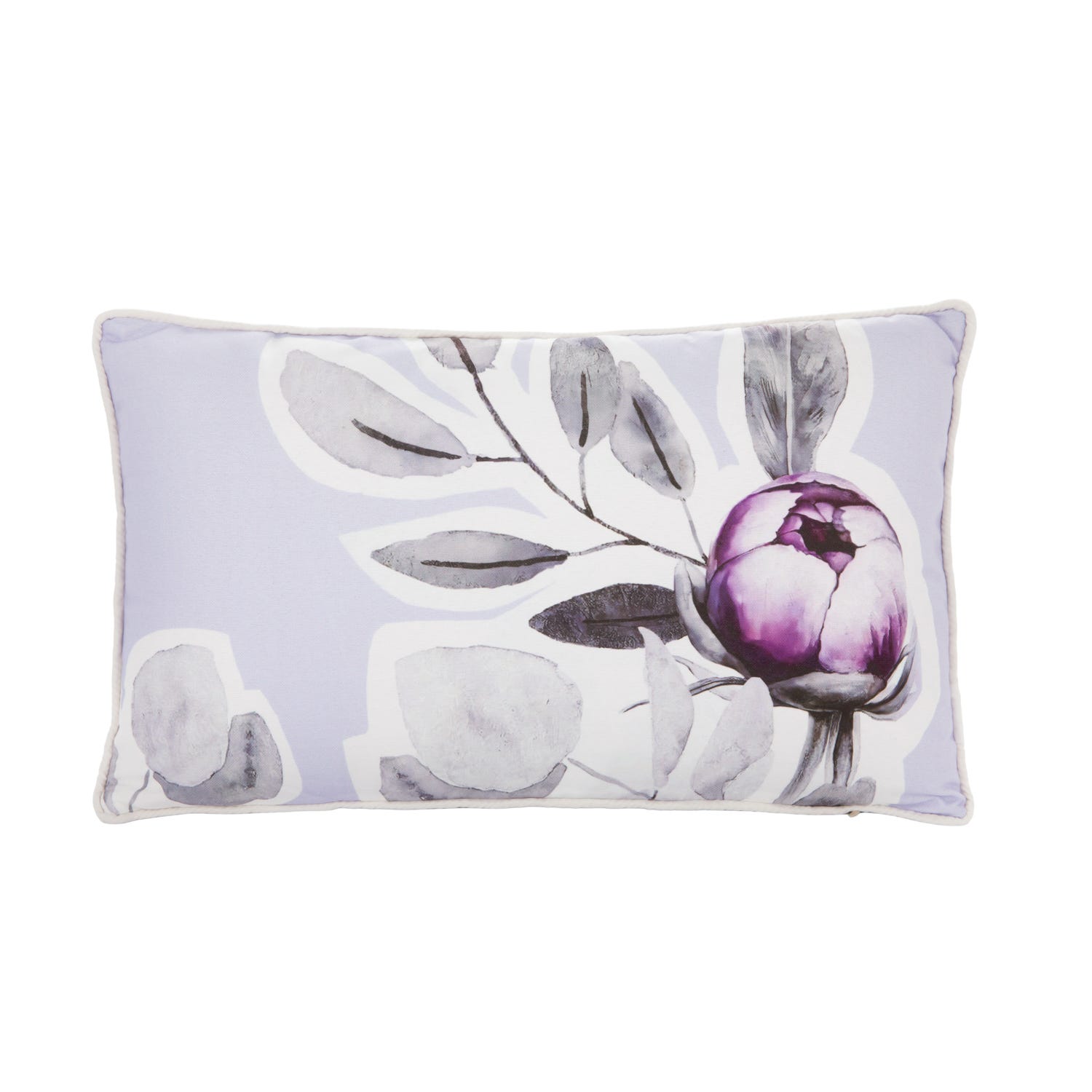 Cuscino divano 30x50 cm fiore rosa