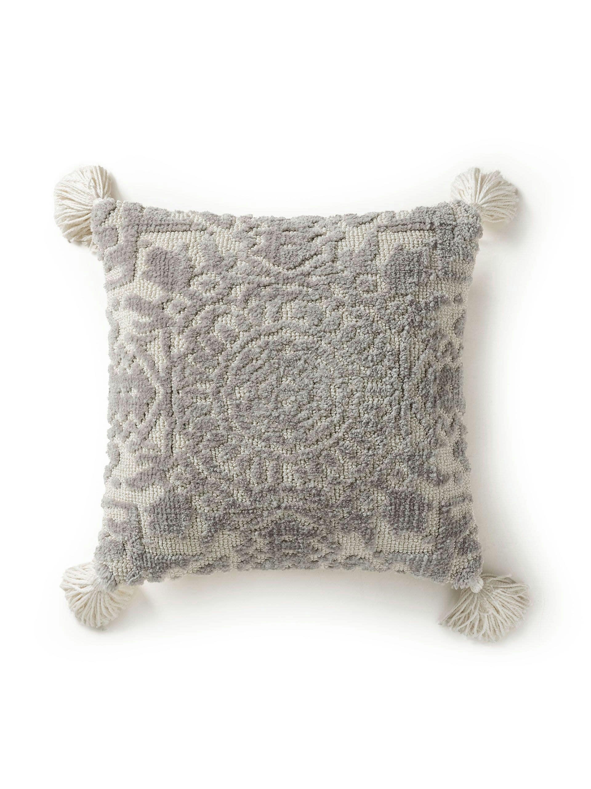 ELIAS - Housse de coussin gris 45x45