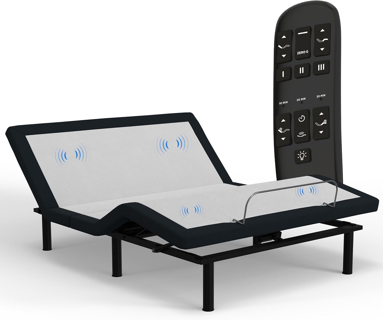 Blissful Nights e4 King Adjustable Bed Frame with Massage, Anti-Snore, Zero Gravity, USB Charging, Under Bed Lights, Wireless Remote Head and Foot Incline