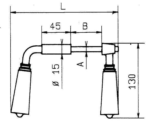Béquille 5178 carré 8mm sur angle écart de serrage 40mm - METALUX - F651780000