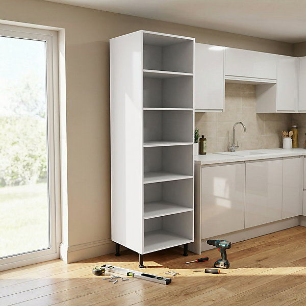 Colonne de cuisine avec tablettes GoodHome blanc L. 60 x H. 216 cm