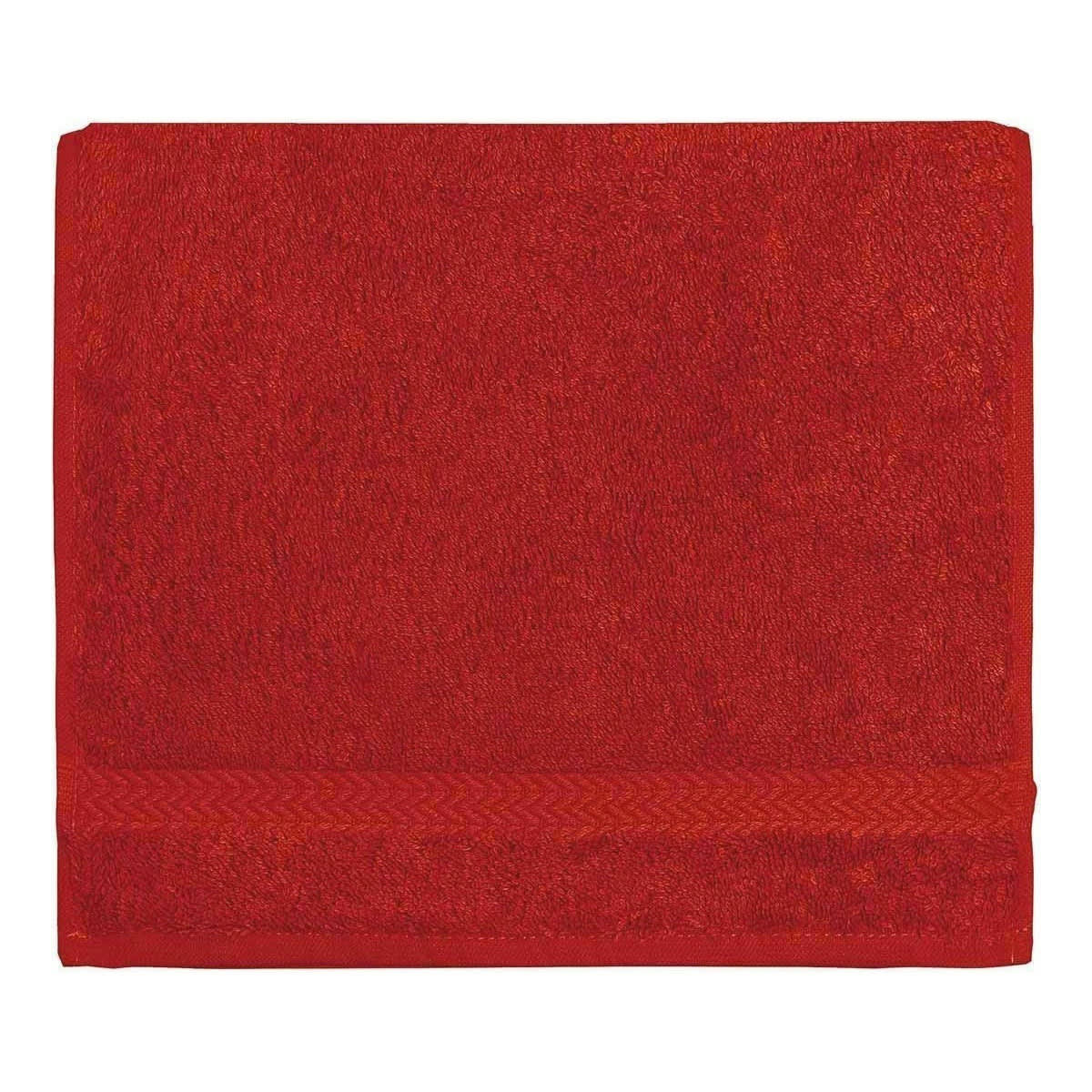 LUXURY - Lot de 3 serviettes invité 550gr/m²  rubis 30x50 cm