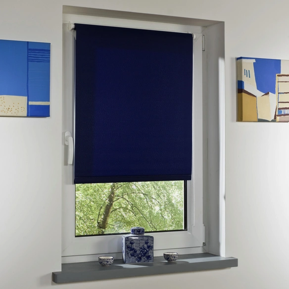 Rollo »Klemmfix«, blau, Polyester
