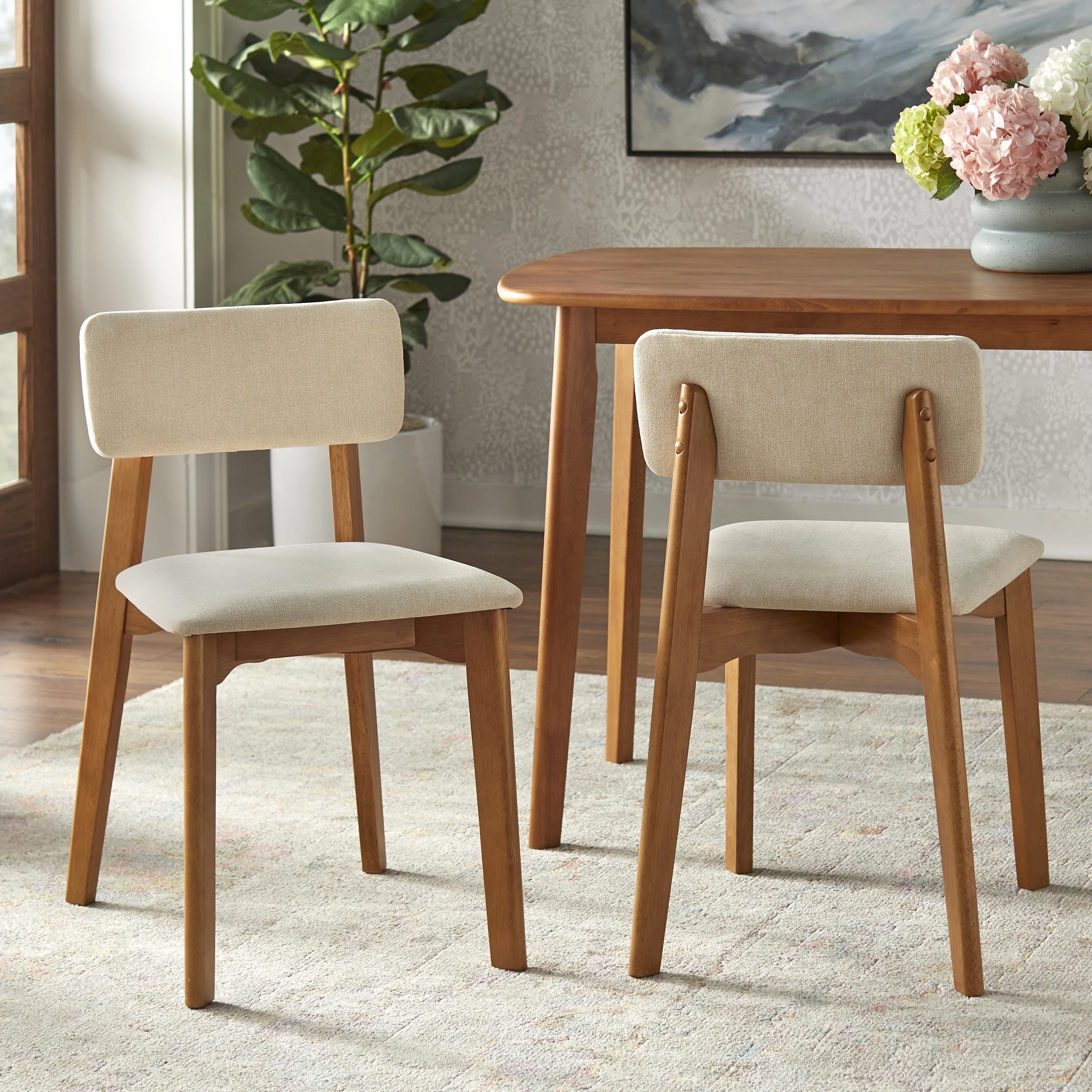 Simple Living Nettie Upholstered Dining Chair (Set of 2)