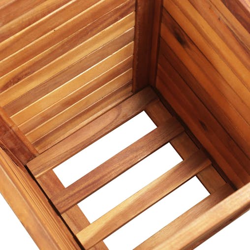 NNEVL Garden Raised Bed Set 3 Pieces Square Solid Acacia Wood