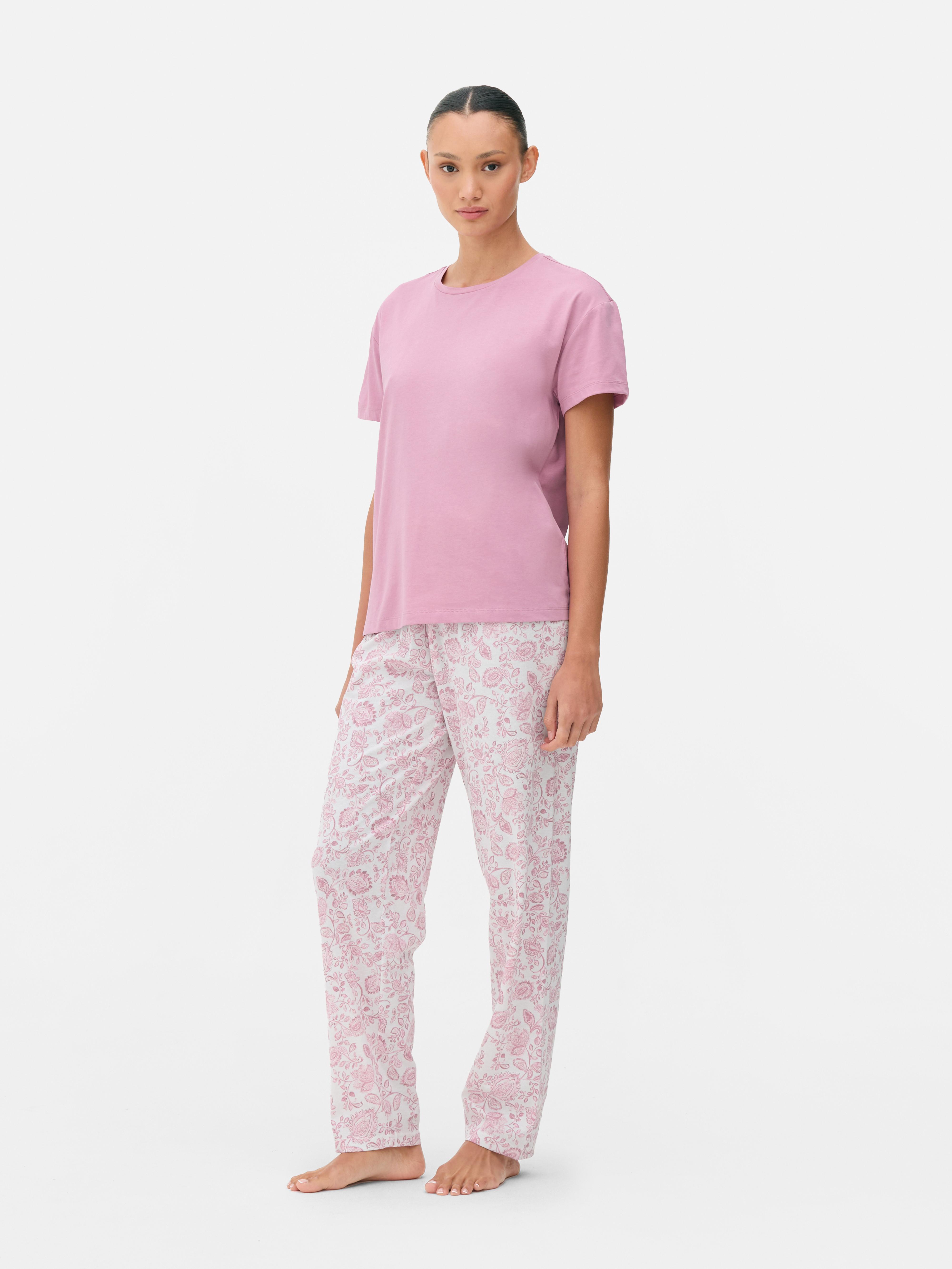 Printed Short-Sleeve Pajama Set