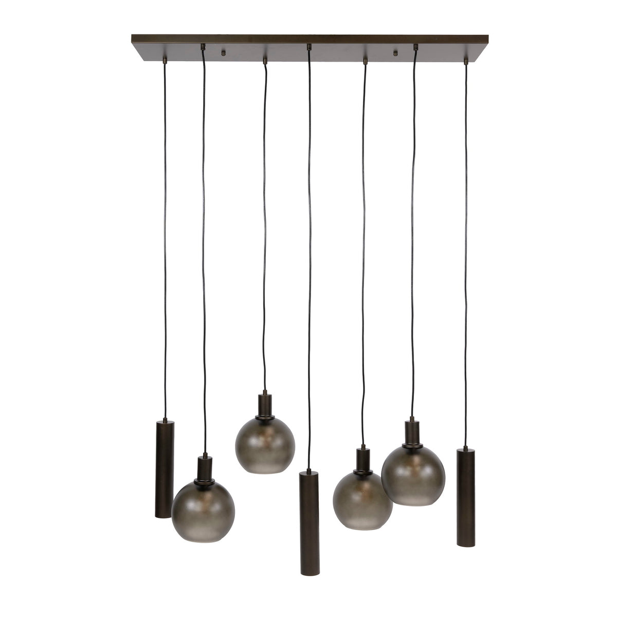 Giga Living Hanglamp Sfera Tricolore - Bruin Glas - 100x35x150cm