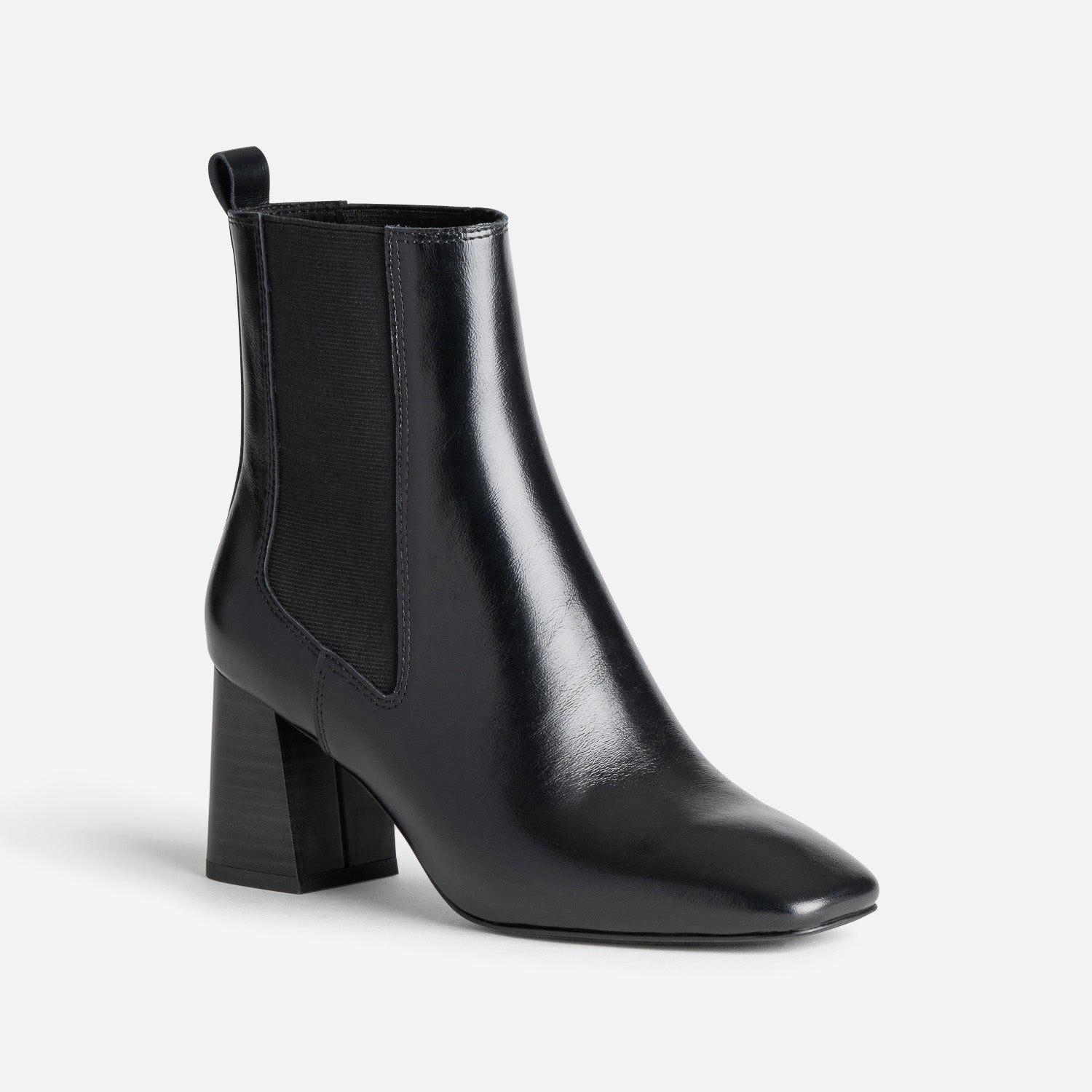 Chelsea boots à talon noir cuir