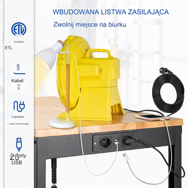 Stół warsztatowy roboczy stolarski roboczy montażowy blat roboczy 183x64 cm