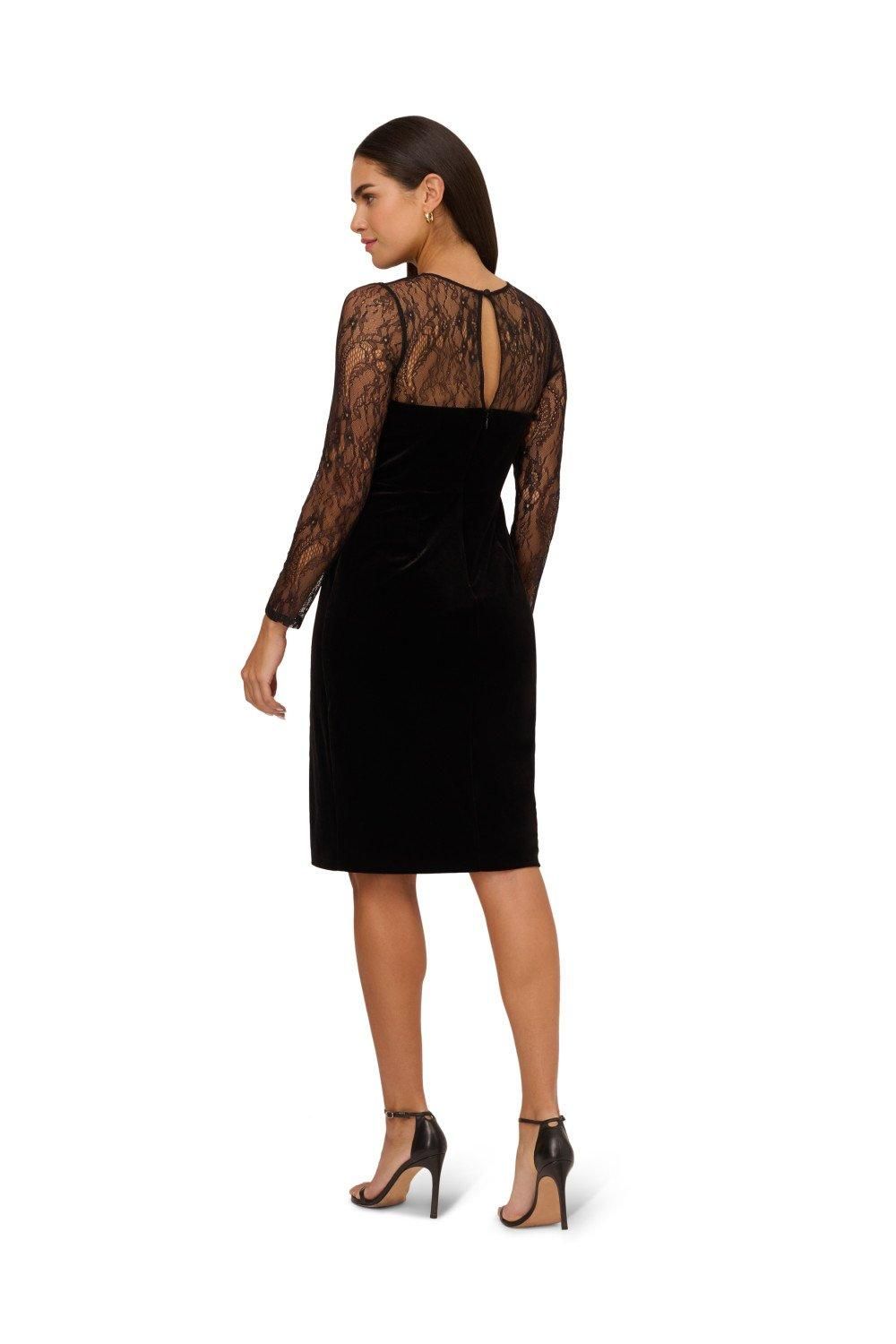 Aidan by Adrianna Papell Velvet Cocktail Dress