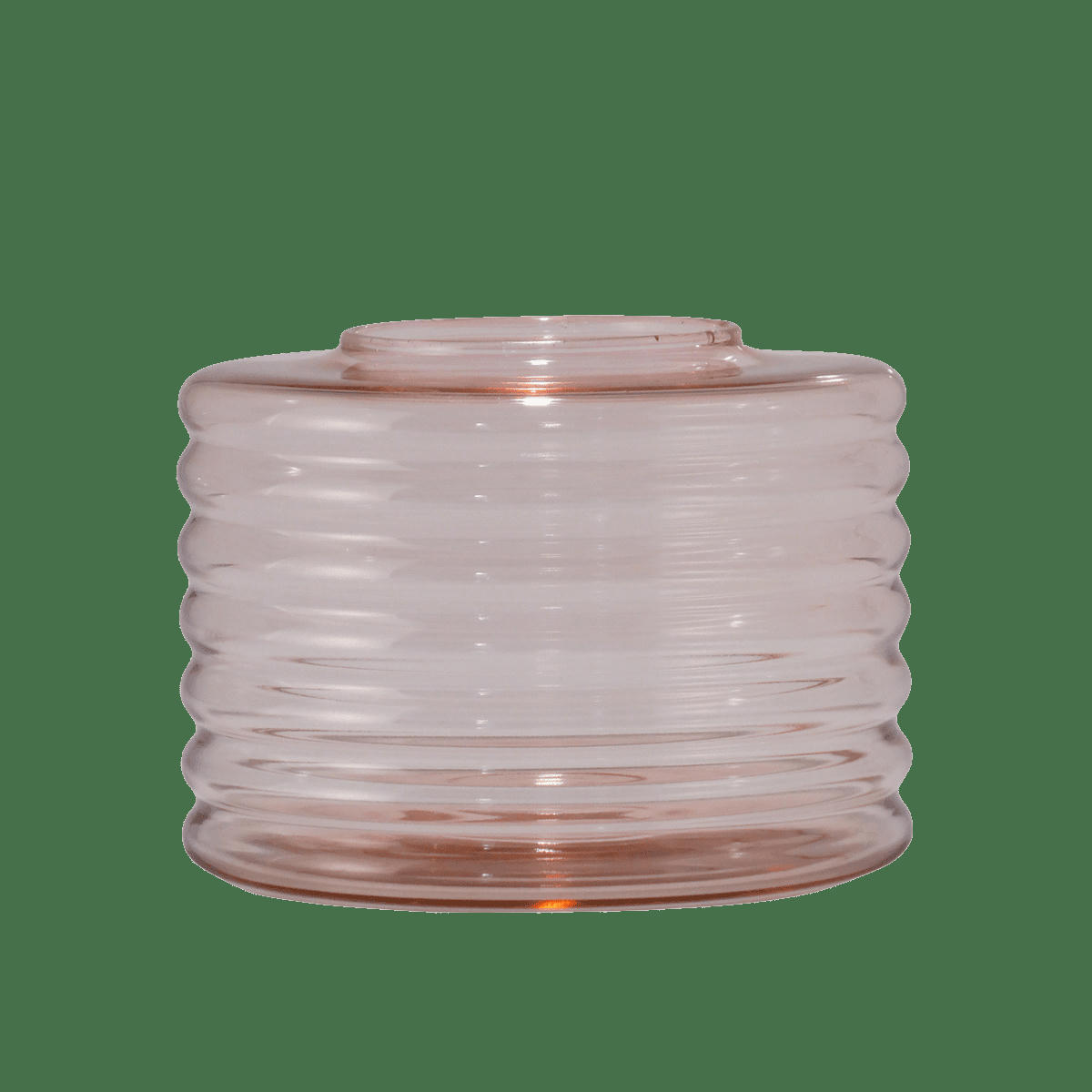LUKA - Vase déco en verre soufflé rose blush