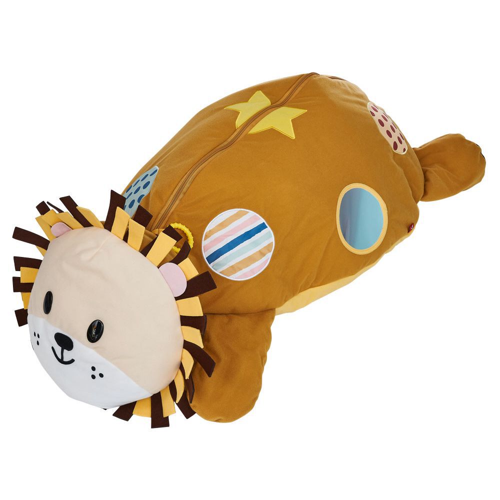 Peluche piscine à balles Lion L.100x59xH.32 cm   20 boules multicolore