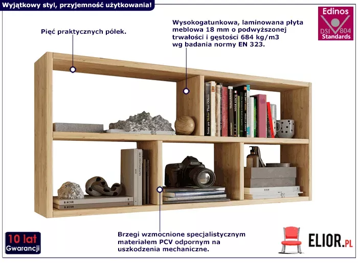 Nowoczesna półka na kubki sonoma - Veero