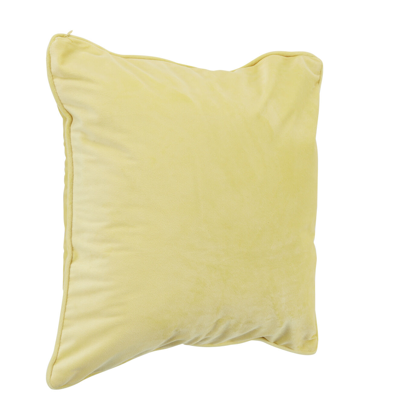 Housse de coussin en velours jaune moutarde