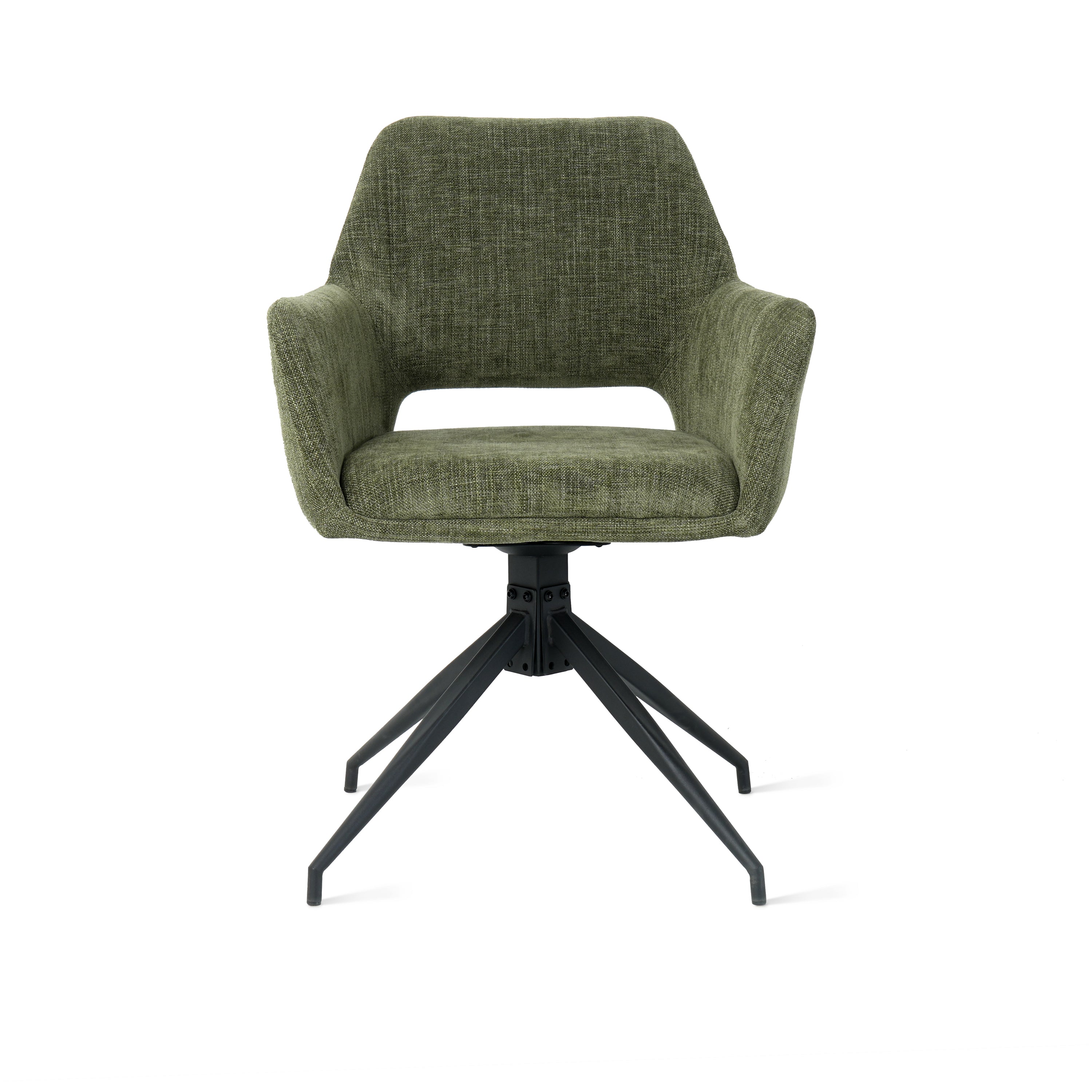 by fonQ Twist Eetkamerstoel - Linnen - Groen