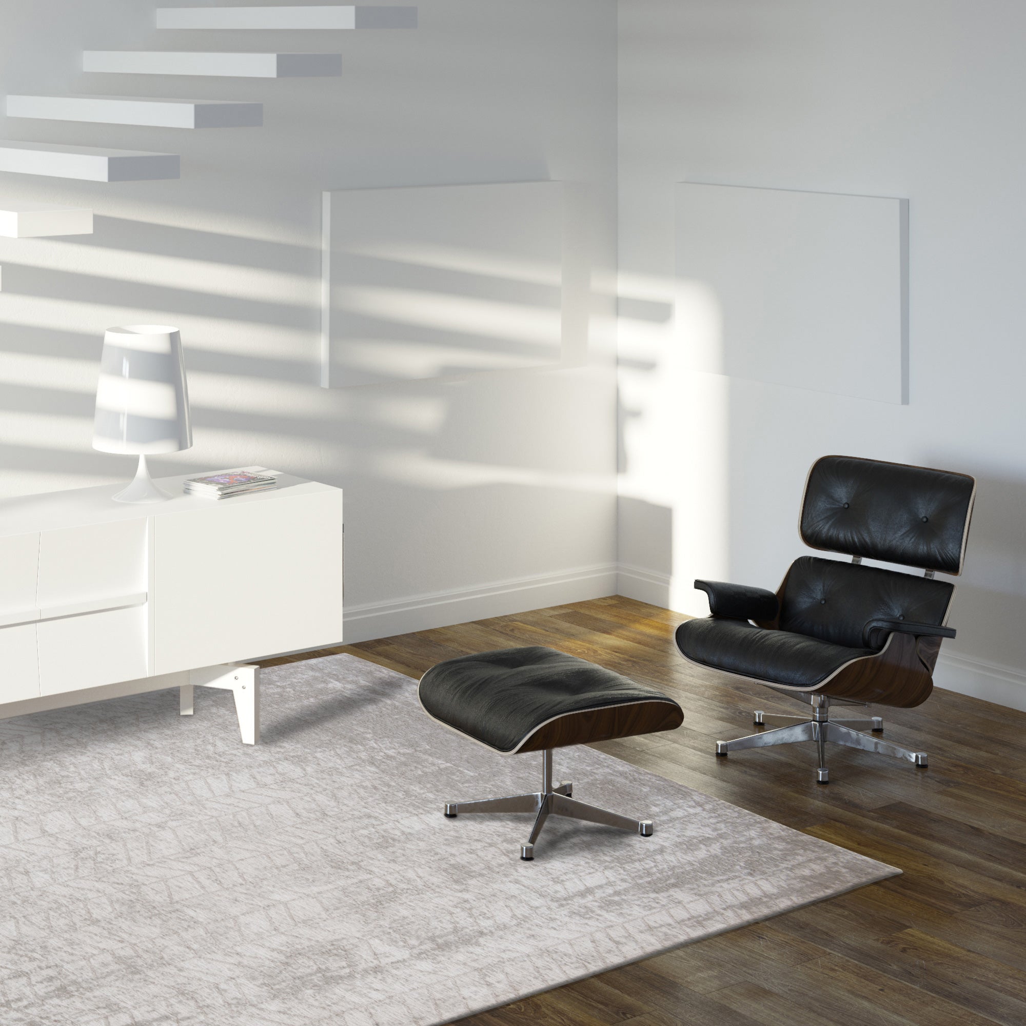 Louis de Poortere Jacob's Ladder Vloerkleed 200 x 280 cm - White Plain