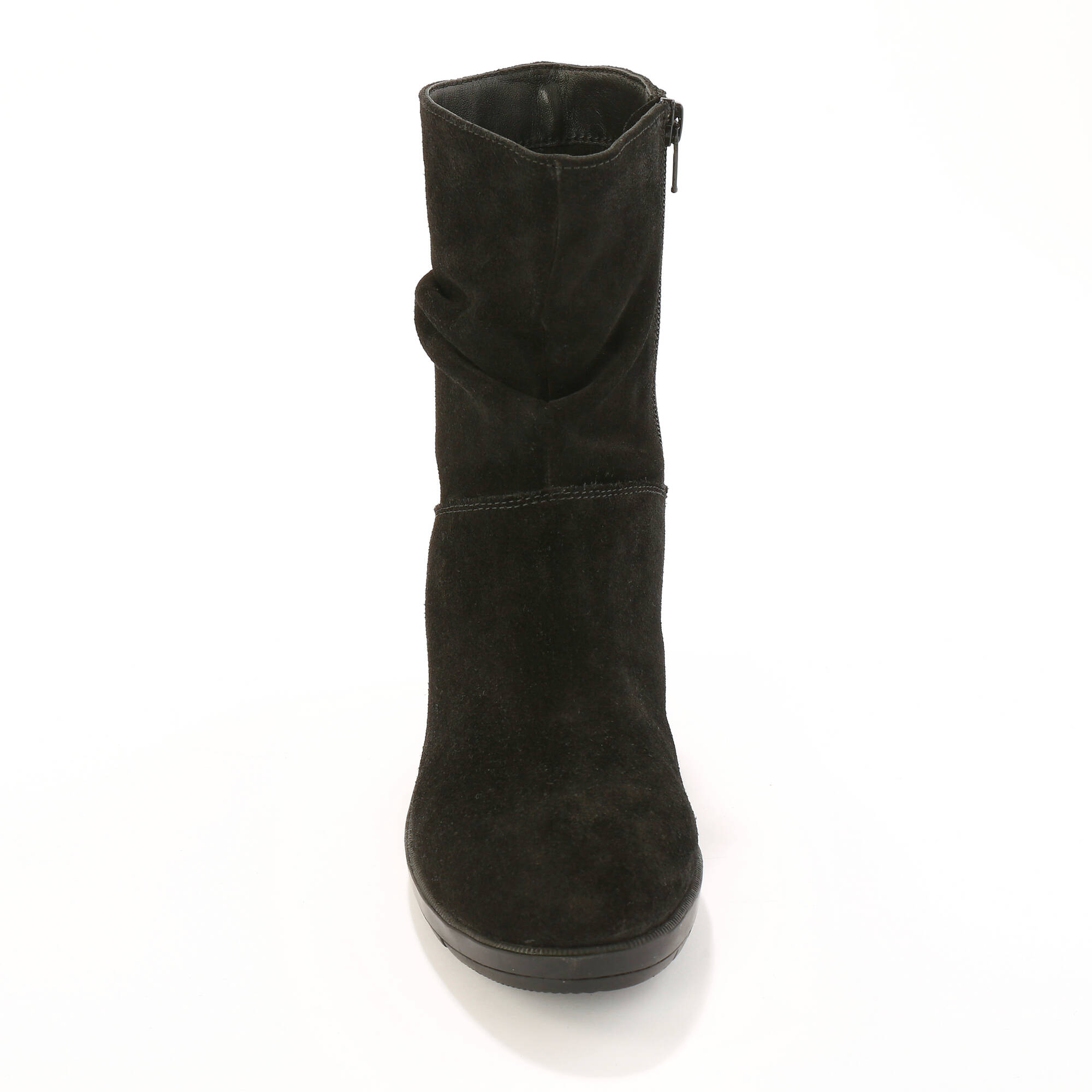 Boots compensées en cuir
