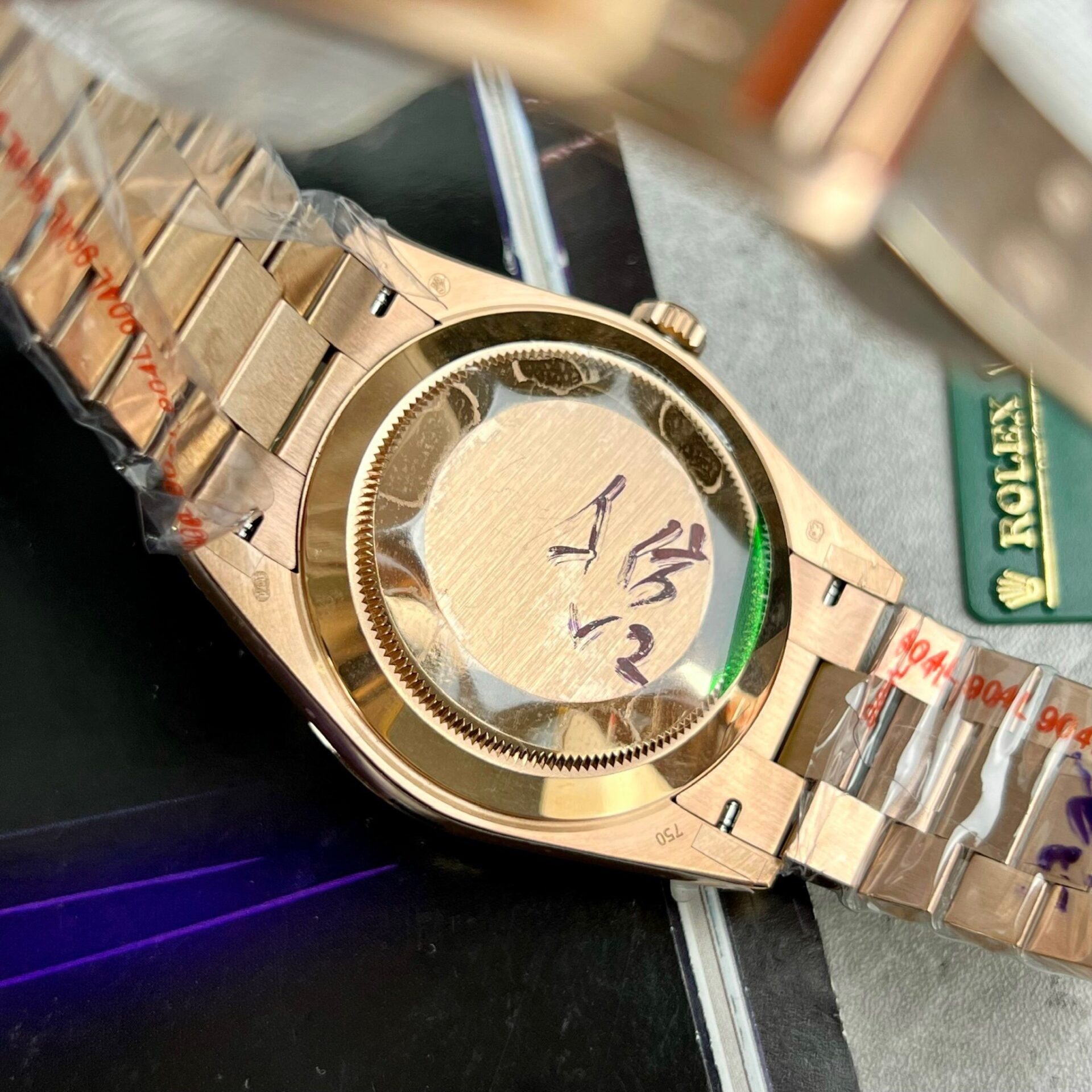 Rolex Day-Date 228235 RG Plated Chocolate Dial CZ Diamonds 40mm Super Clone