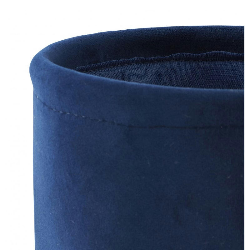 VELVET - Panier de rangement à l'unité en velours bleu