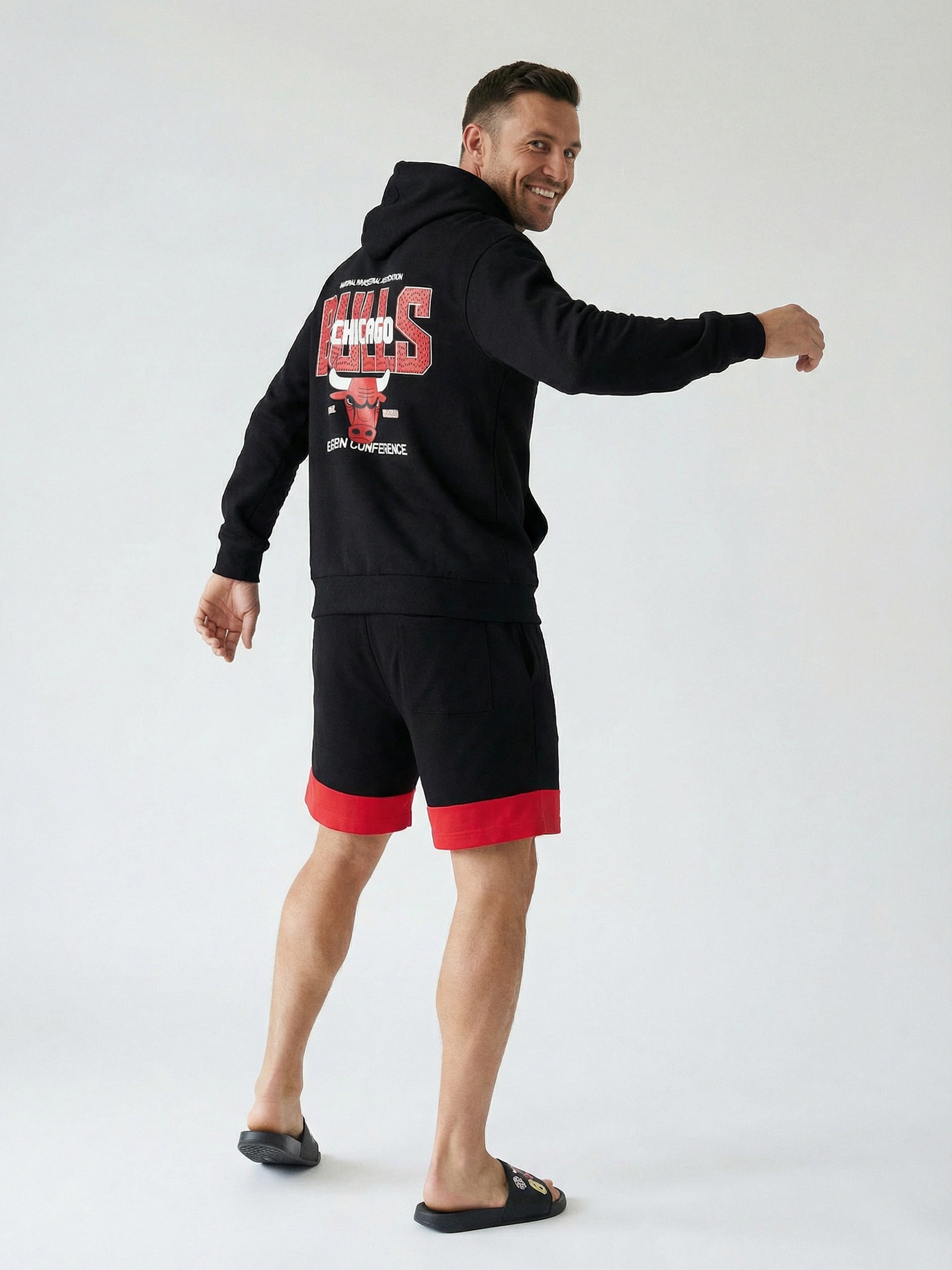 Bluza z kapturem z nadrukiem Chicago Bulls NBA