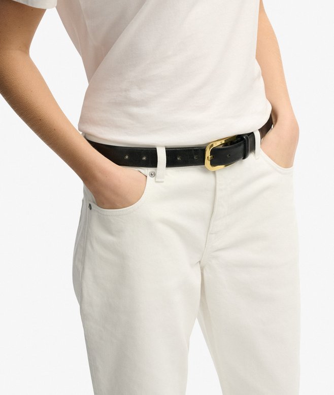 Organic Cotton Mid Rise Straight Jeans