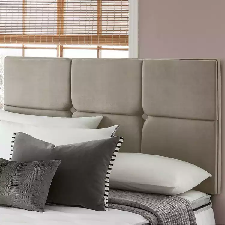 Silentnight Arezzo VelvetDouble Bed Headboard - Mink