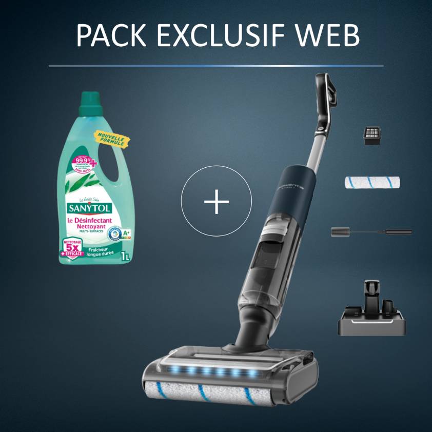 Pack Exclusif Web - Aspirateur laveur X-Clean 7   1L de Sanytol