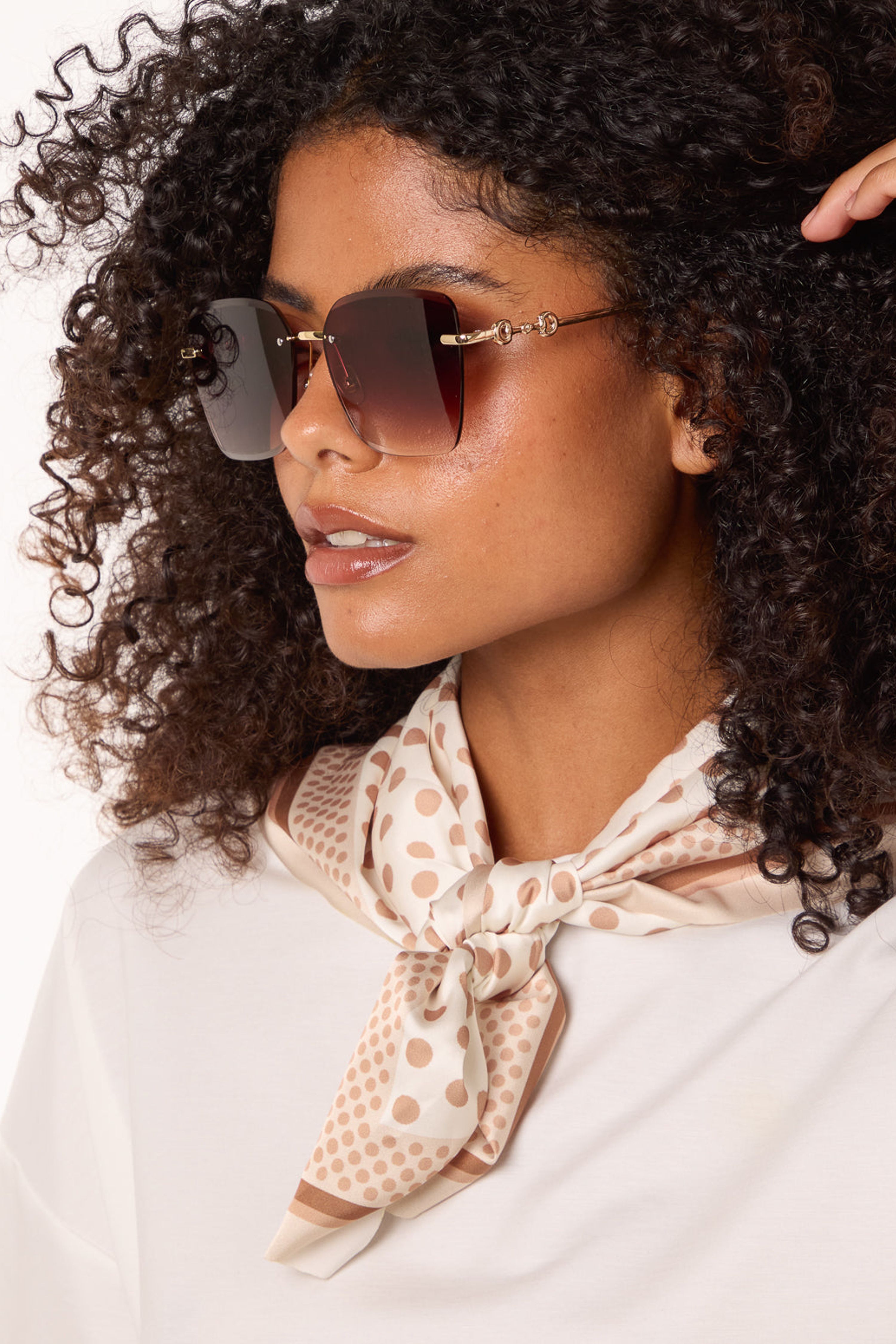 Blue Vanilla Frameless Oversized Sunglasses