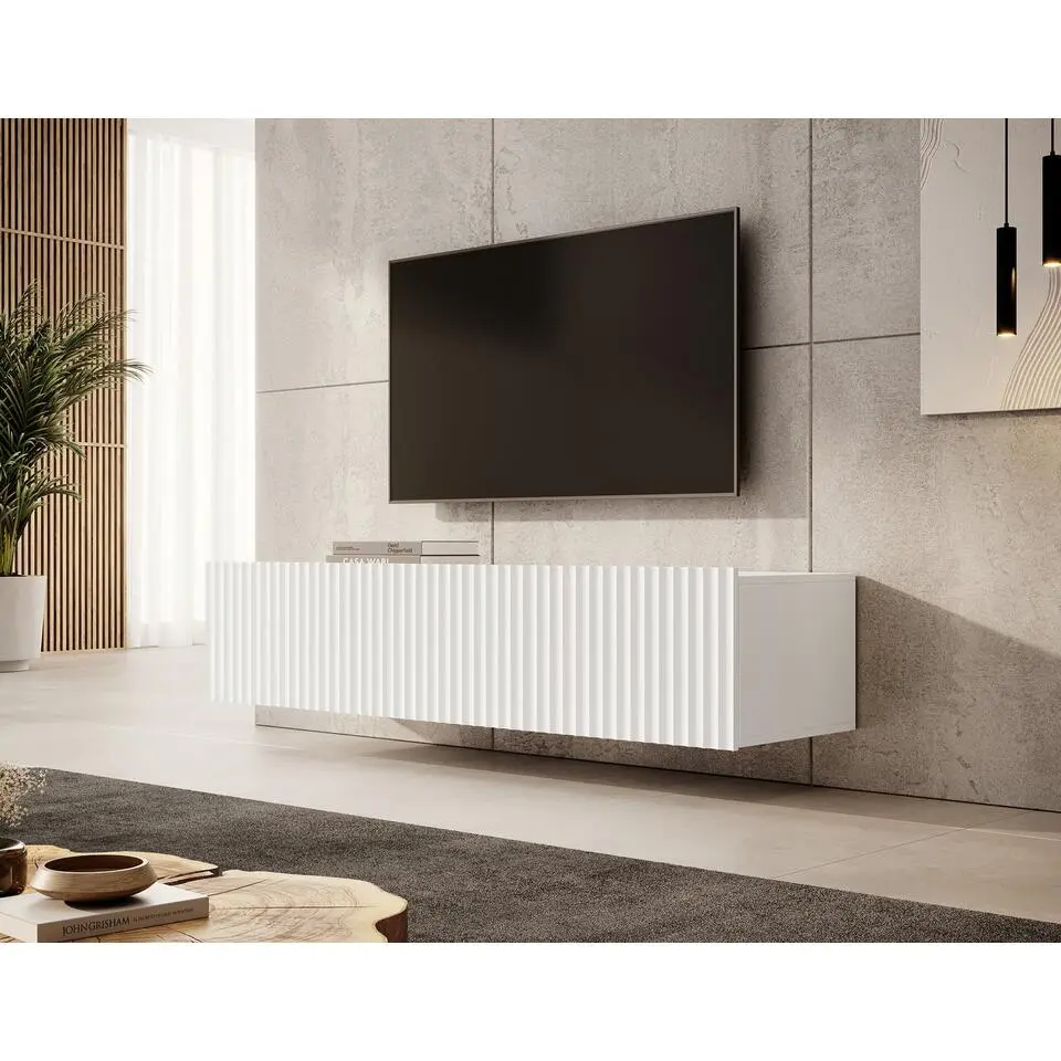 Meubella - TV-Meubel Pepinos - Wit - 150 cm