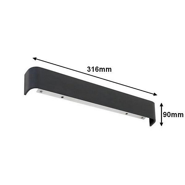Applique Murale Design Allongée Intérieure LED 12W Noir - Blanc Chaud 2300K - 3500K - SILAMP