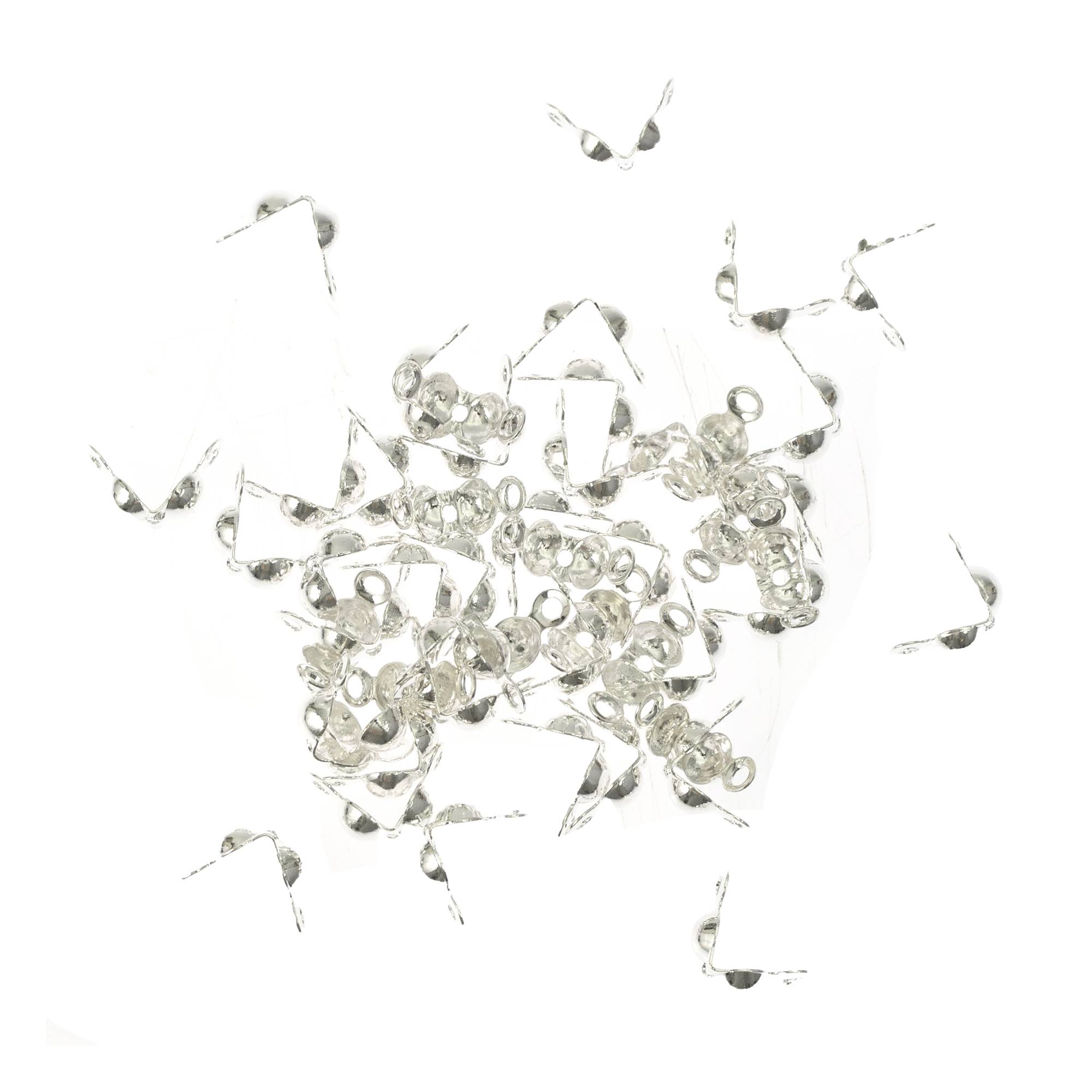 Silver Plated Calottes 7mm 50 Pack