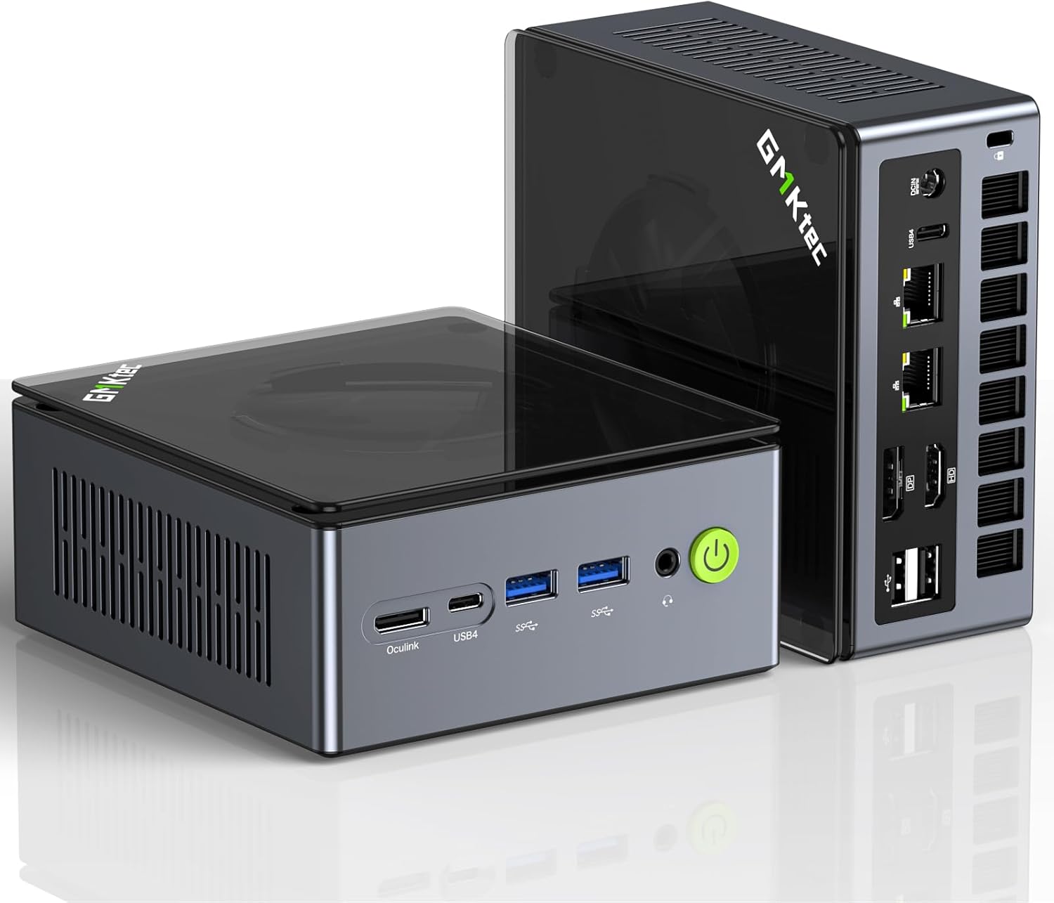 GMKtec Mini PC Gaming  M7 AMD Ryzen 7 PRO 6850H (8C/16T 4.70Ghz) Dual NIC LAN 2.5G Desktop Computer  32GB DDR5 RAM + 512GB Hard Drive PCle SSD  Dual USB4  HDMI 2.1  USB-C