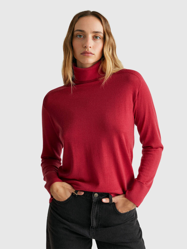 Turtleneck in pure Merino wool