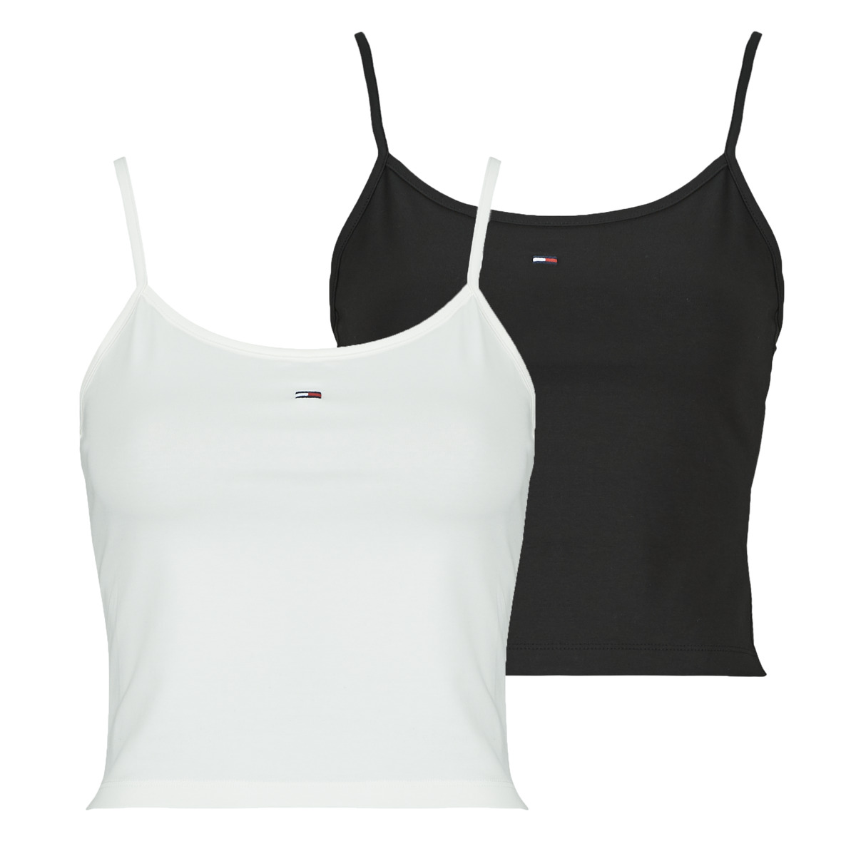 Tommy Jeans - TJW 2PACK ESSENTIAL STRAP TOP X2 - White / Black