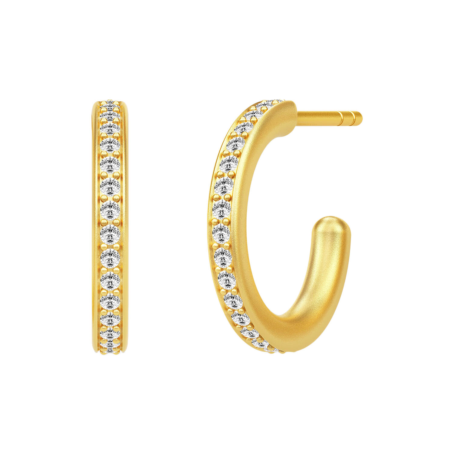 Infinity Hoop Small Earring, gold